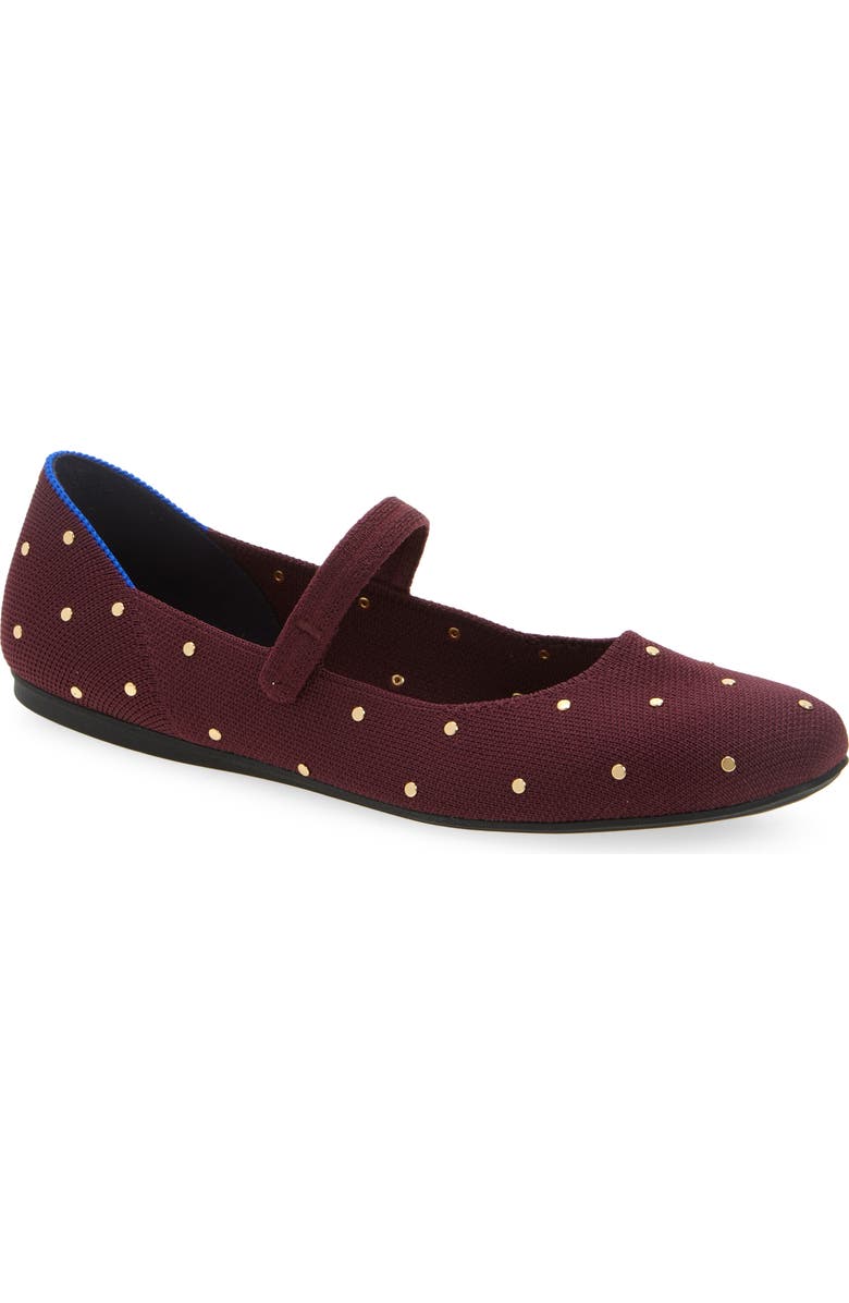 Rothy's The Square Mary Jane Flat, Main, color, Studded Syrah