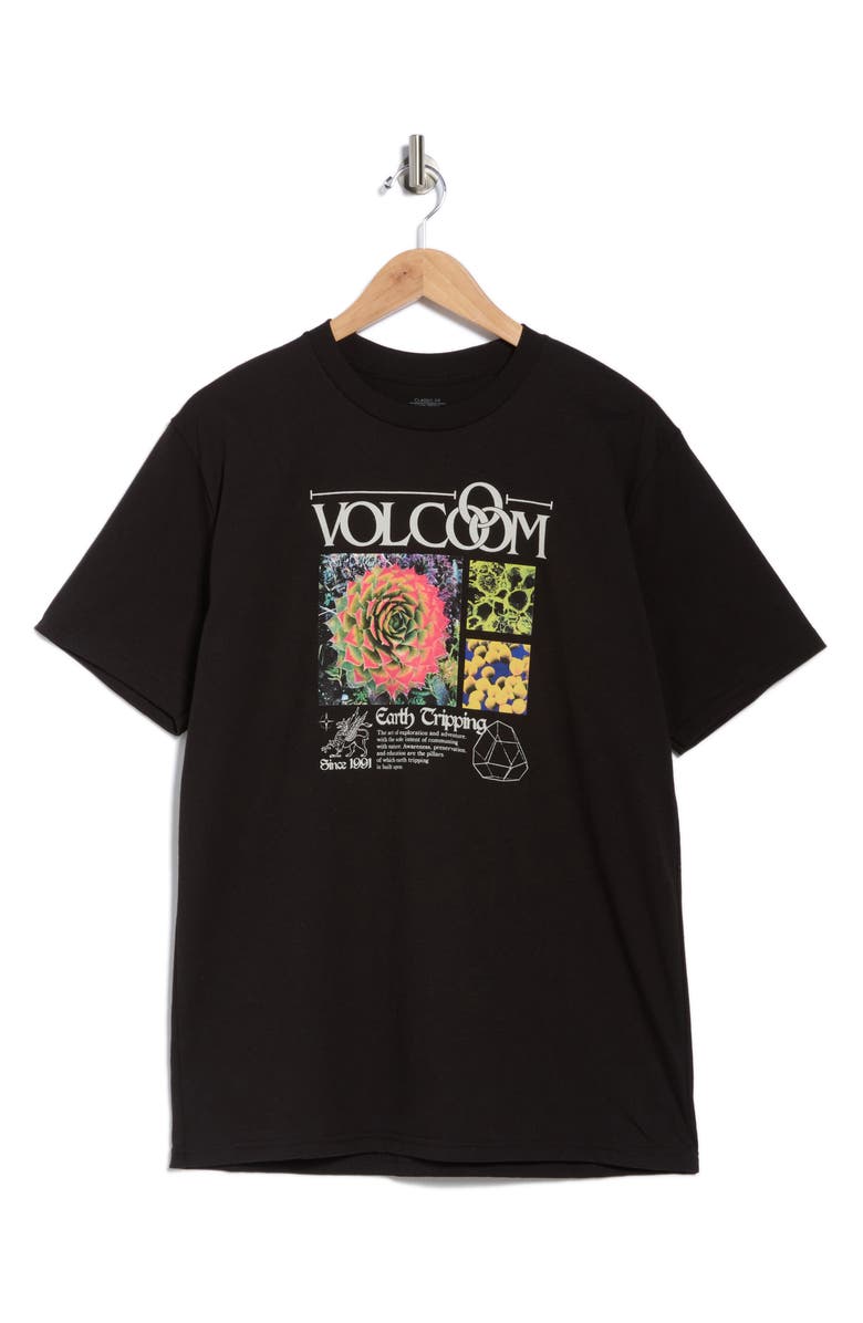 Volcom Earth Tripping Graphic T-Shirt, Alternate, color, Black