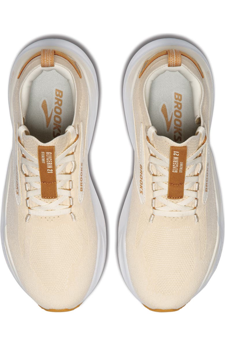 Brooks Glycerin StealthFit 21 Running Shoe, Alternate, color, Marshmallow/ Cream/ Biscuit