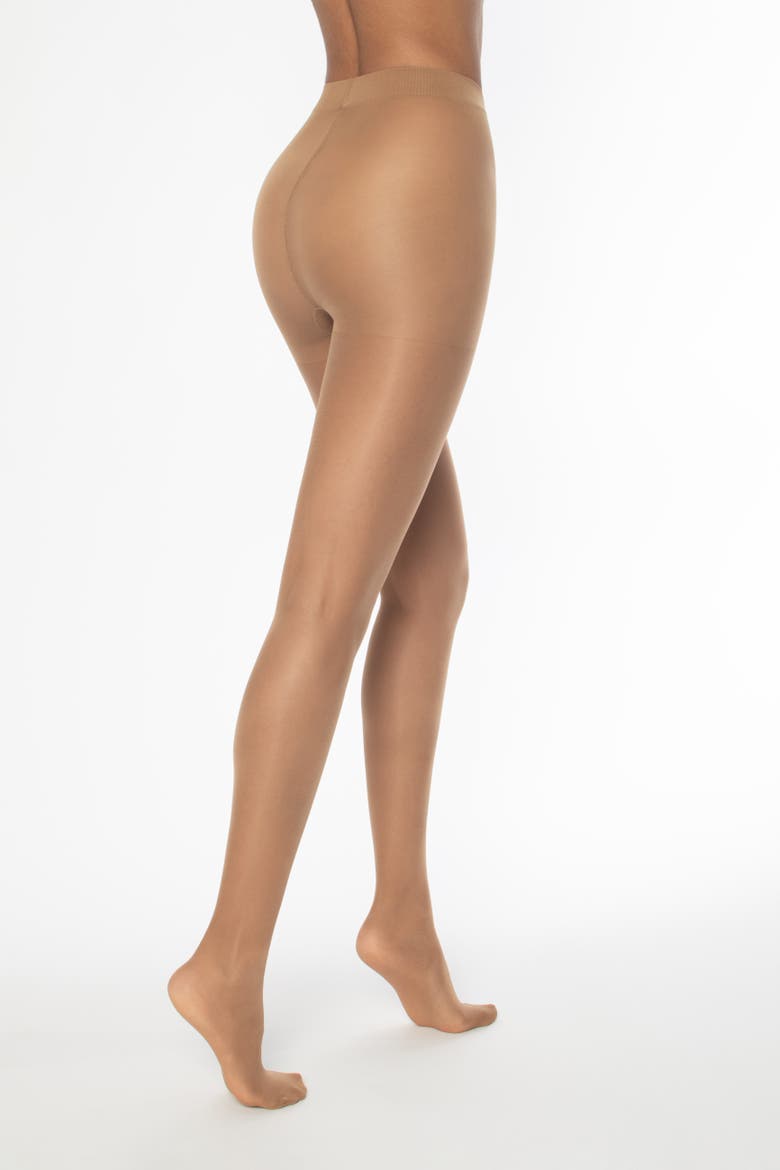 JetSet 40 Denier Sheer Compression Tights Nude Skin Tone and Black Shades, Alternate, color, Nude/Shade 4