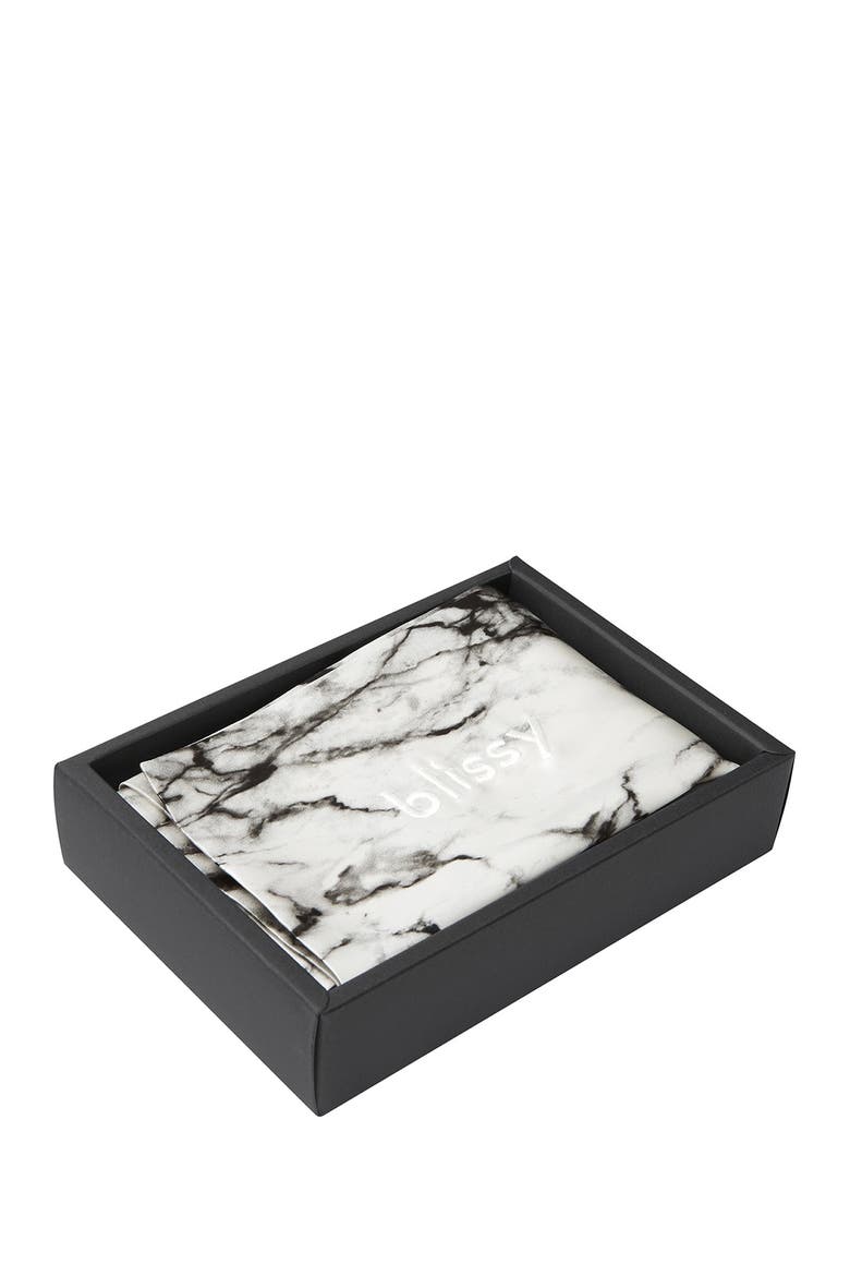 Mulberry Silk Pillowcase, Alternate, color, LIGHT MARBLE