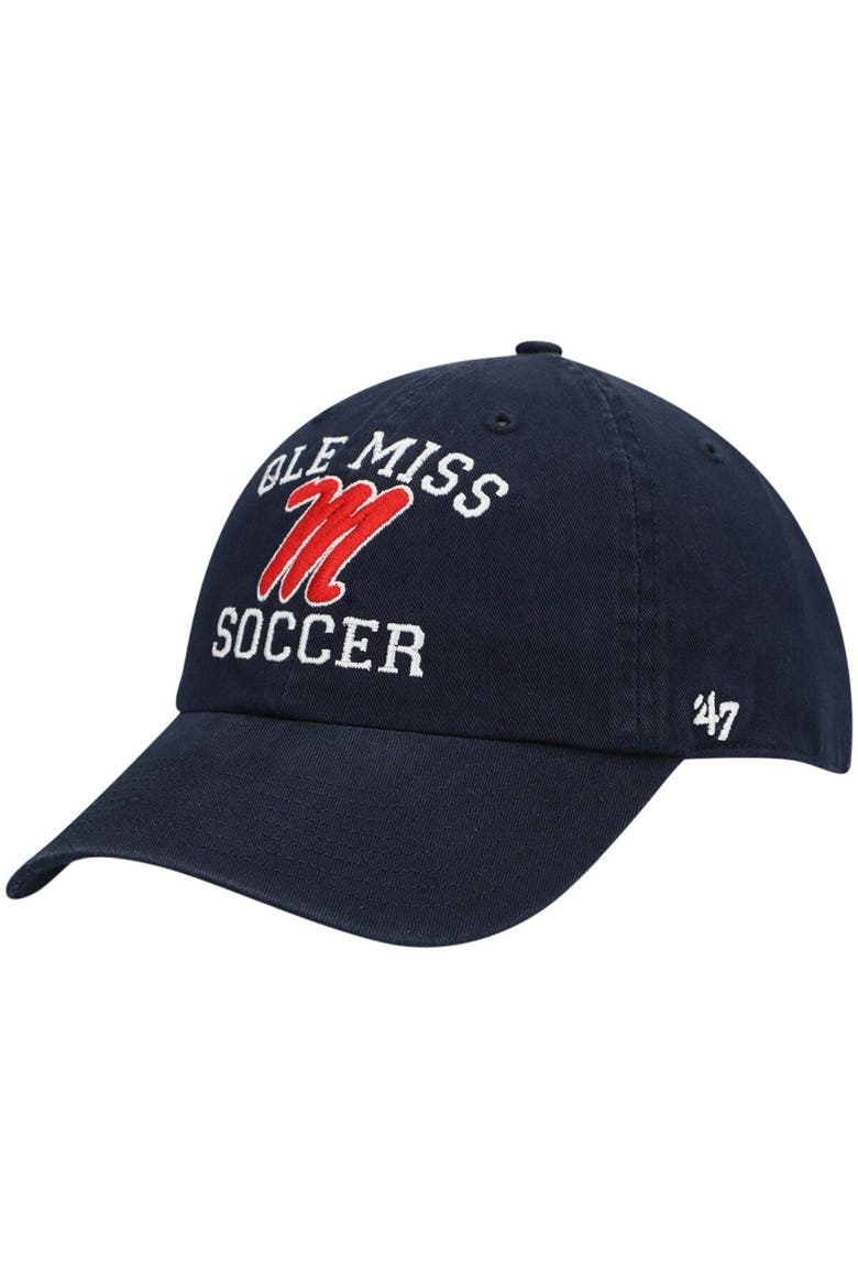 Men's '47 Navy Ole Miss Rebels Soccer Clean-Up Adjustable Hat, Main, color, Navy
