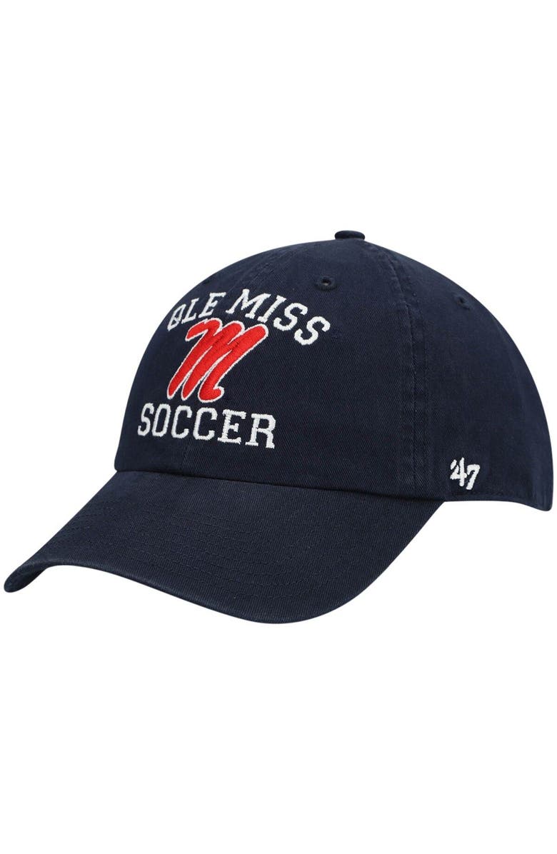 '47 Men's '47 Navy Ole Miss Rebels Soccer Clean-Up Adjustable Hat, Main, color, 
