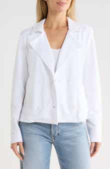 Marina Del Mar Double Breasted Crop Fleece Jacket