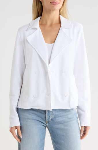 Marina Del Mar Double Breasted Crop Fleece Jacket