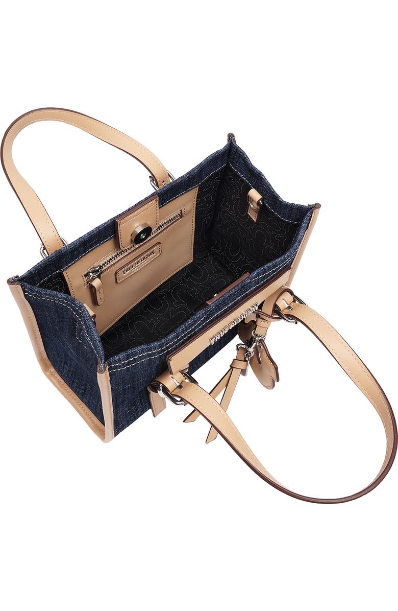 True Religion Denim Dangle Mini Tote, Alternate, color, Dark Denim