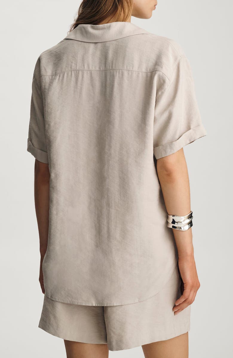 Mavi Jeans Short Sleeve Modal Blend Shirt, Alternate, color, Oyster Gray
