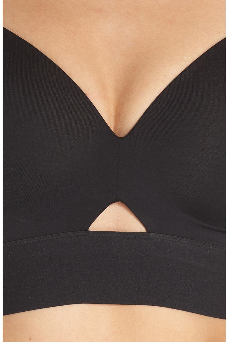 Workout To Waves Mesh Panel Sports Bra, Alternate, color, BLACK
