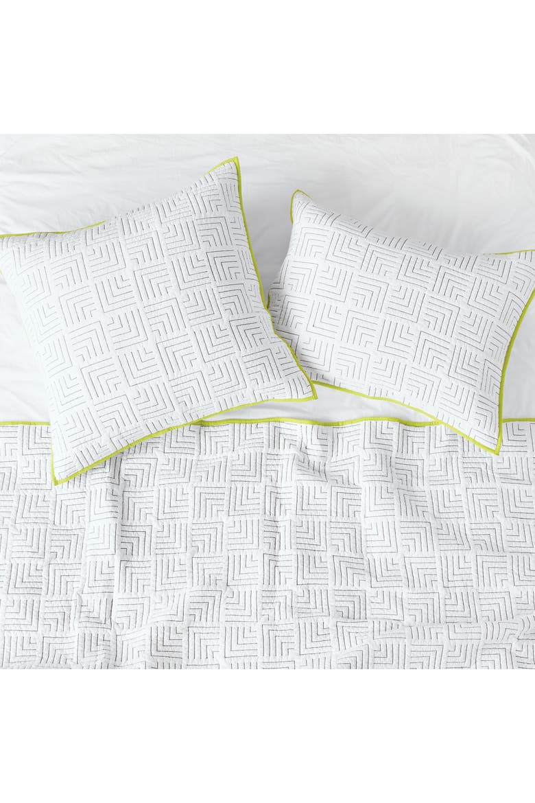 Spencer Cotton Euro Pillow Sham, Alternate, color, White