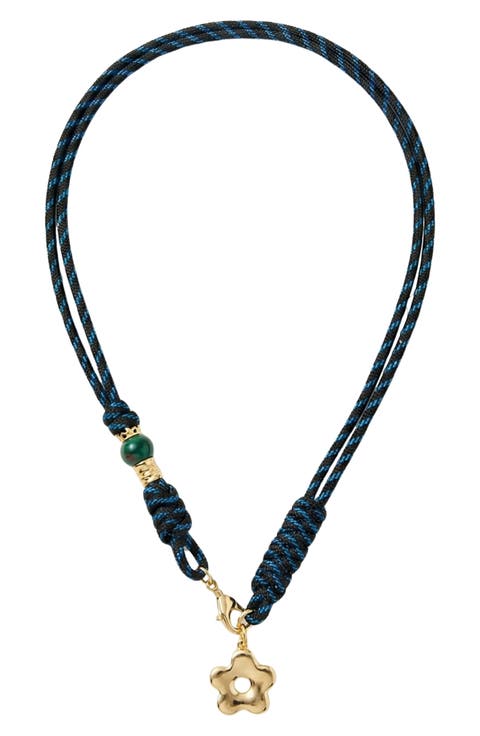 Gardenia Rope Pendant Necklace