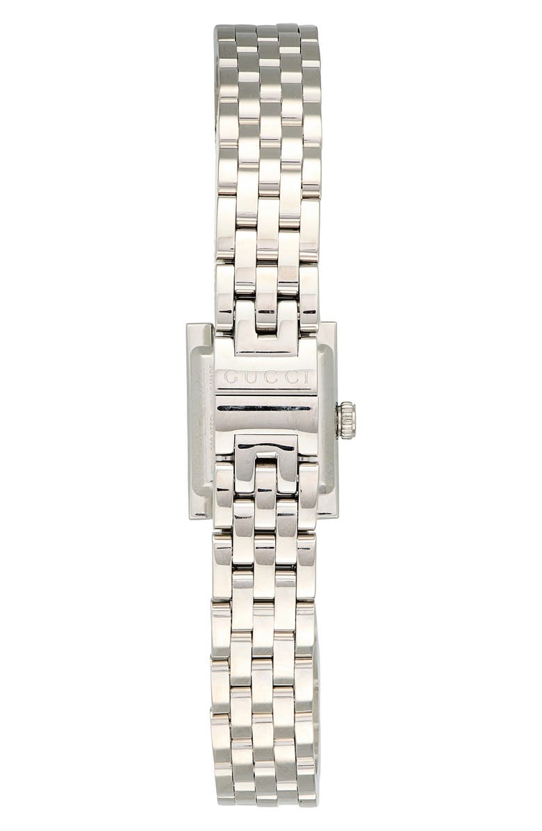 Gucci G-Frame Pink Dial Square Bracelet Watch, 14mm x 18mm, Alternate, color, 