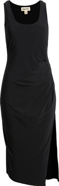 Open Edit Side Ruched Jersey Tank Dress