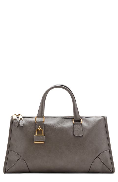 Faux Leather Satchel