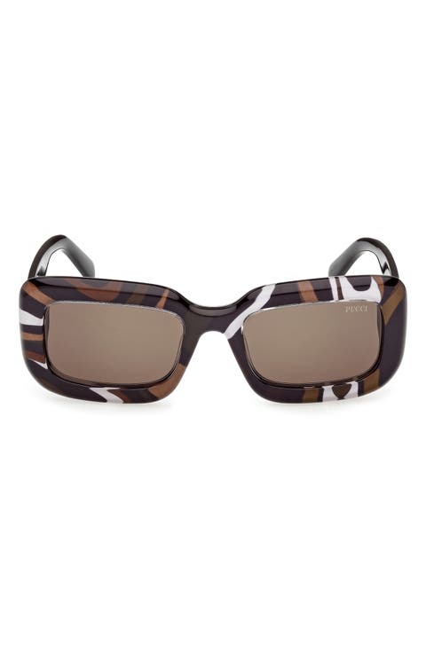 52mm Rectangular Sunglasses