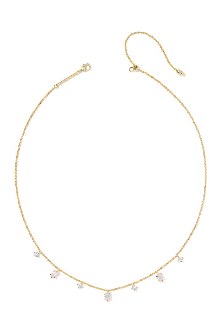 Cailin Delicate Strand Necklace, Alternate, color, GOLD WHITE CUBIC ZIRCONIA