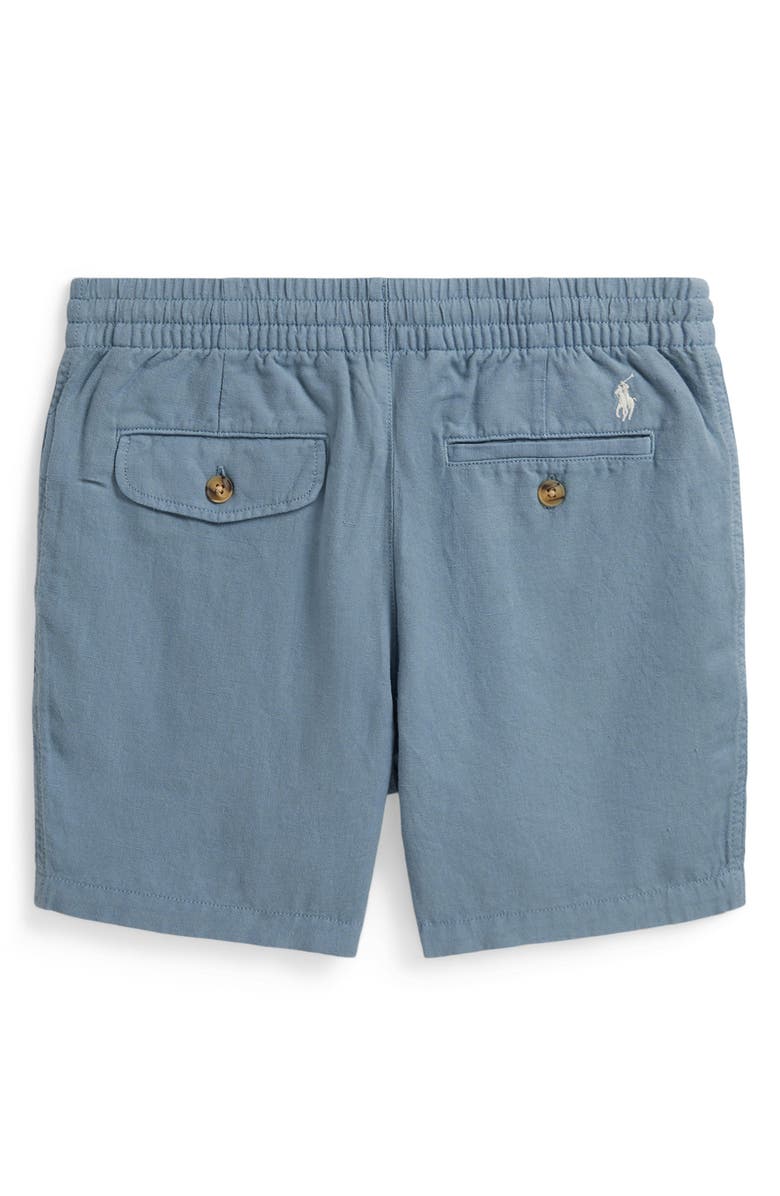 Polo Ralph Lauren Kids' Cotton & Linen Shorts, Alternate, color, Vessel Blue