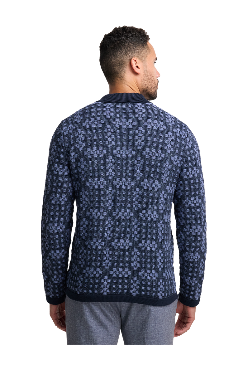 Cotton Button Front Polo, Alternate, color, Navy
