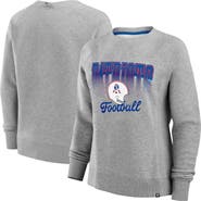 FANATICS Women's Fanatics Heather Gray New England Patriots Hit Hard Fleece Pullover Sweatshirt
