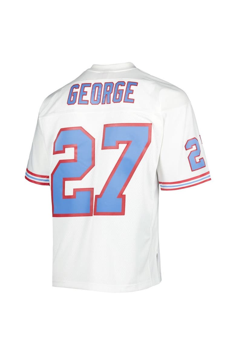 Men's Mitchell & Ness Eddie George White Houston Oilers 1996 Legacy Replica Jersey, Alternate, color, White