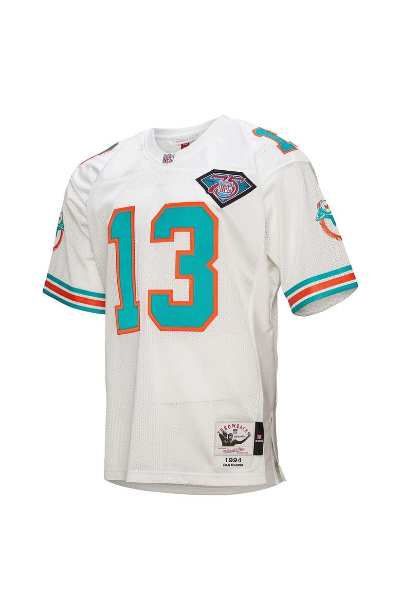 Mitchell & Ness Men's Mitchell & Ness Dan Marino White Miami Dolphins 1994 Authentic Throwback Retired Player Jersey, Alternate, color, White