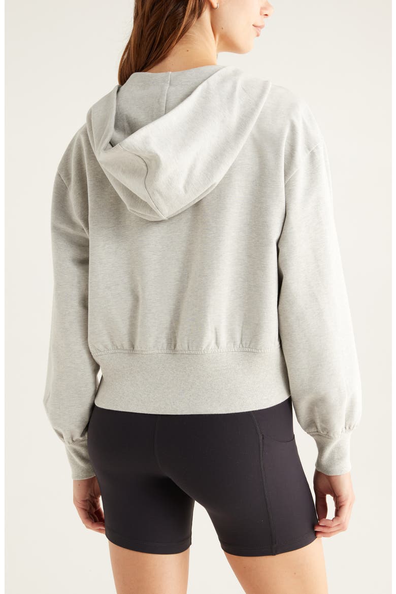 Swoop Full Zip Hoodie, Alternate, color, GREY LIGHT HEATHER