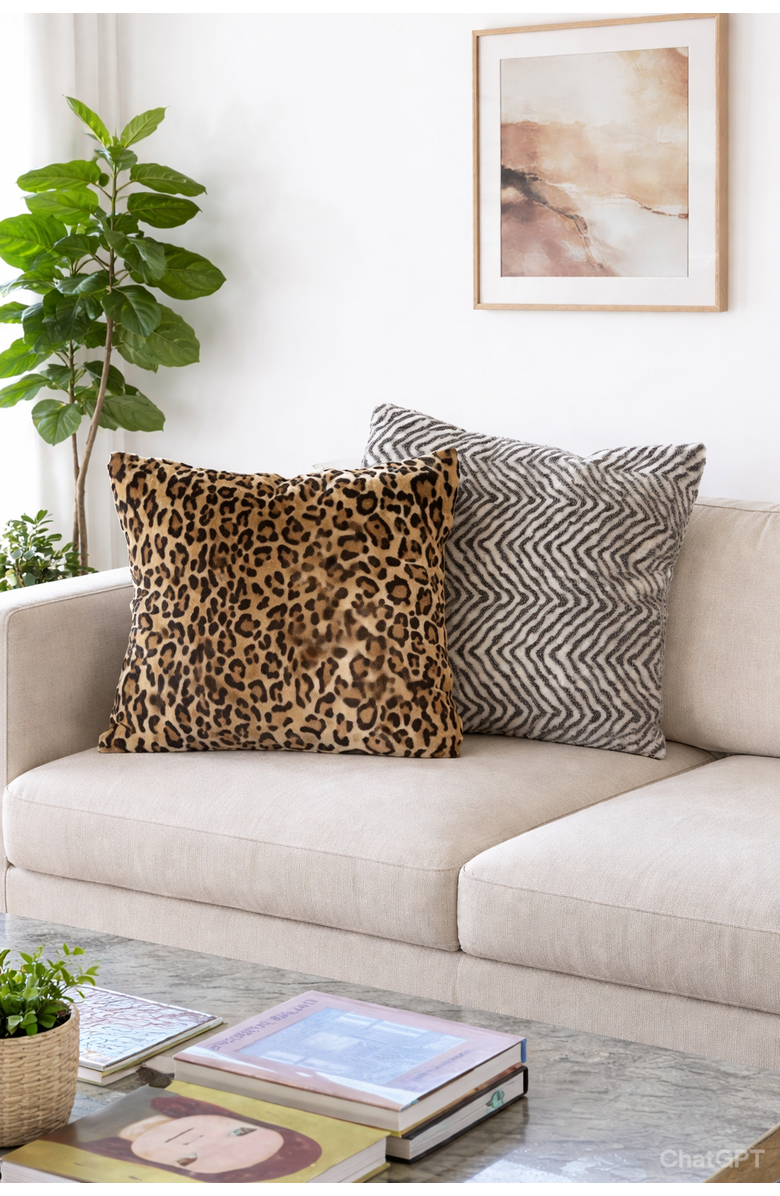 Sea To Me Blankets Pacific Faux Fur Pillow, Alternate, color, Zebra