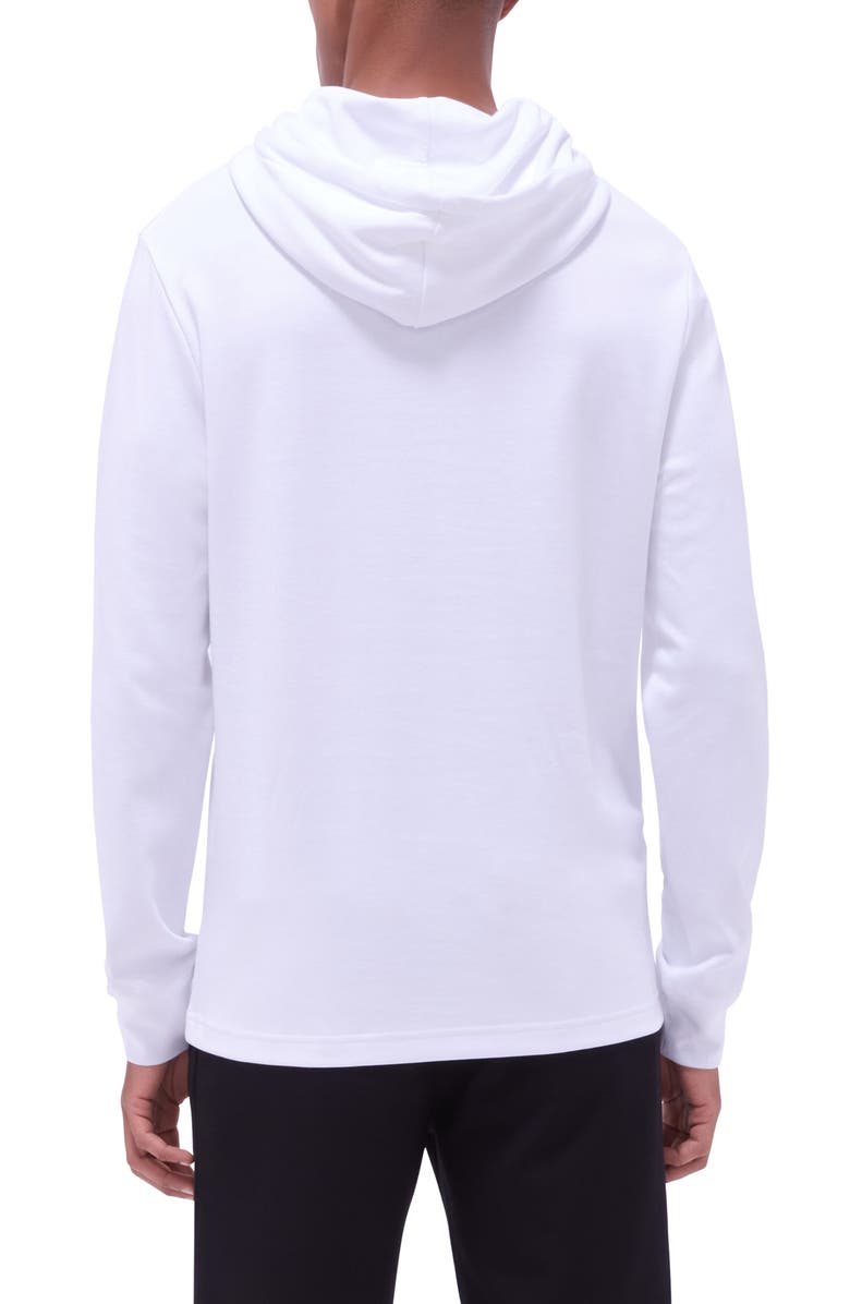 Bugatchi Slim Fit Hoodie, Alternate, color, White
