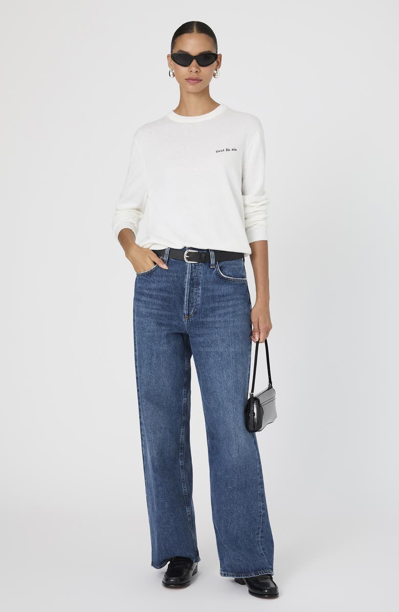 French Connection Logo Script Sweater, Alternate, color, 