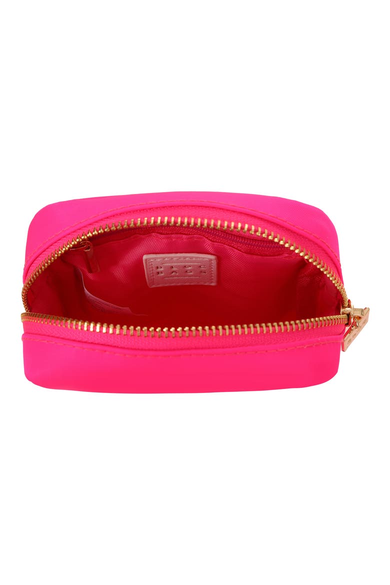 Mini Lightning Bolt Cosmetics Bag, Alternate, color, HOT PINK
