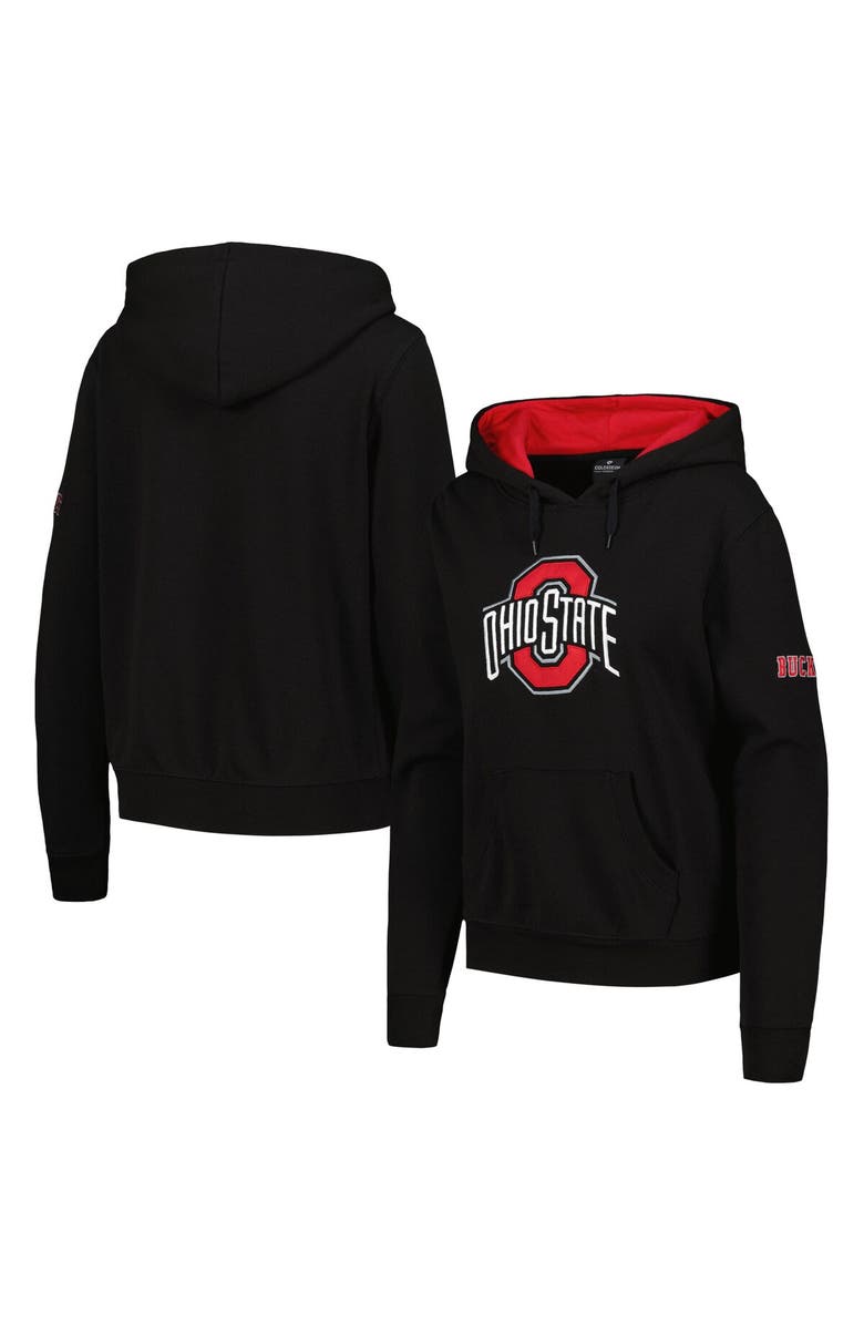 STADIUM ATHLETIC Women's Black Ohio State Buckeyes Big Logo Pullover Hoodie, Main, color, Black