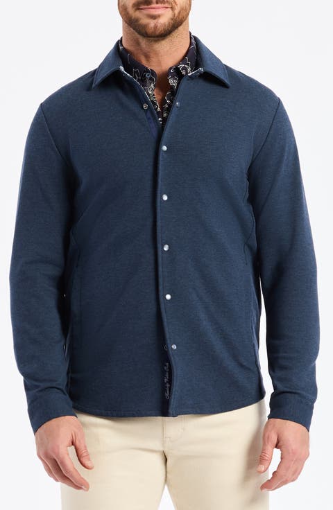 Kellan Knit Snap-Up Shirt Jacket