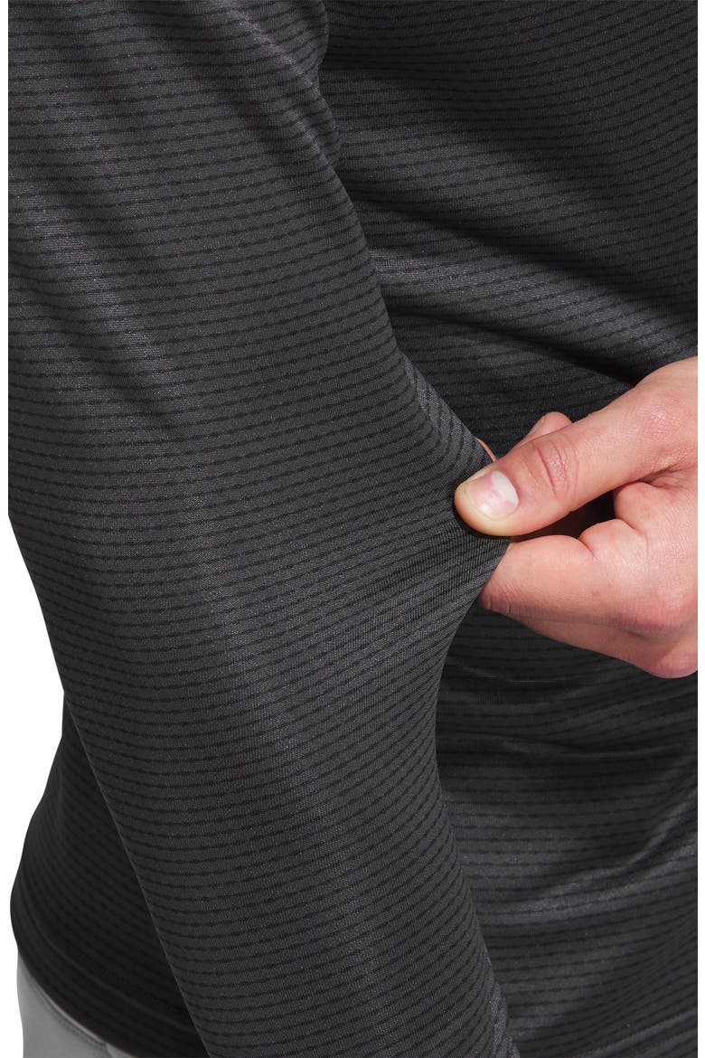 Performance Print Quarter Zip Pullover, Alternate, color, CARBON