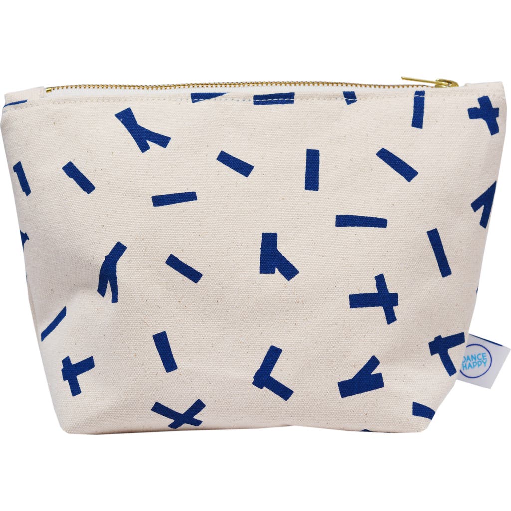 Dance Happy Sprinkles Cosmetic Bag In Navy