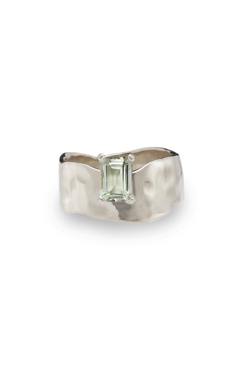 Lady Grey Wade Ring, Main, color, Silver/Green Amethyst