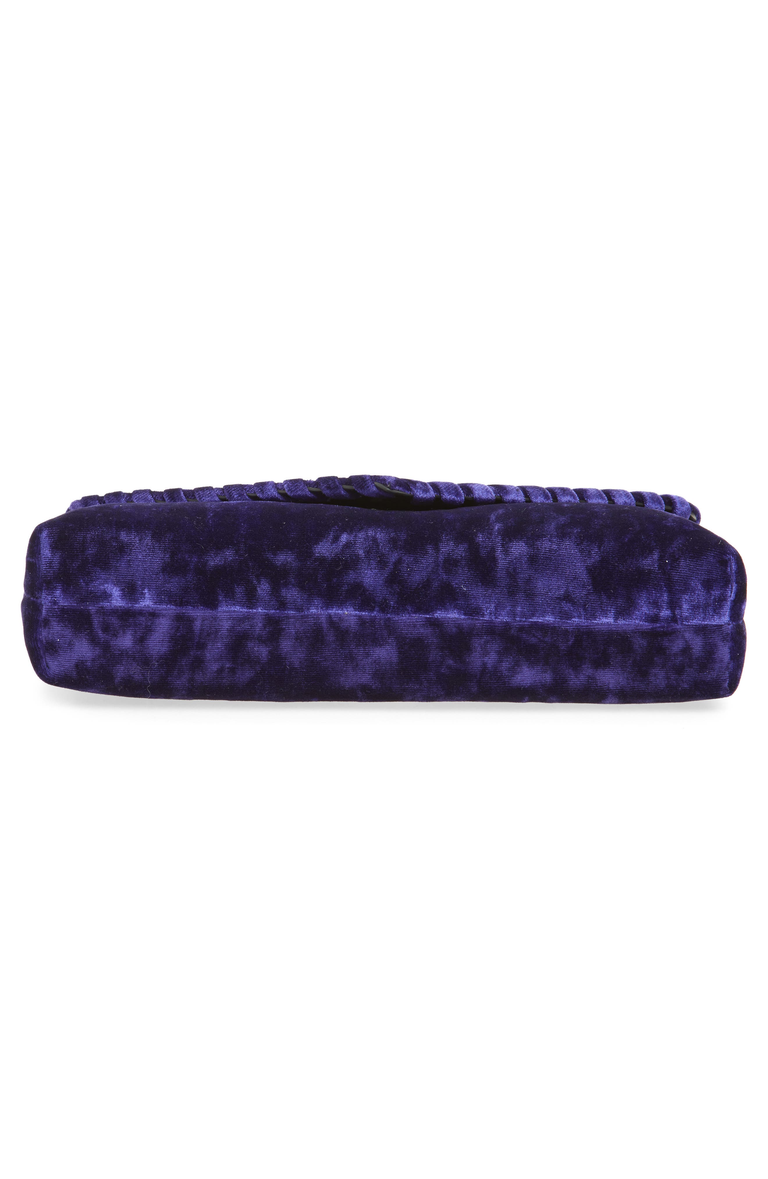 Rebecca Minkoff Whipstitch Velvet Clutch, Alternate, color, 