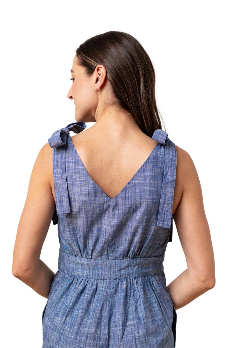 Hope & Henry Women's Organic Bow Shoulder Jumpsuit, Alternate, color, 