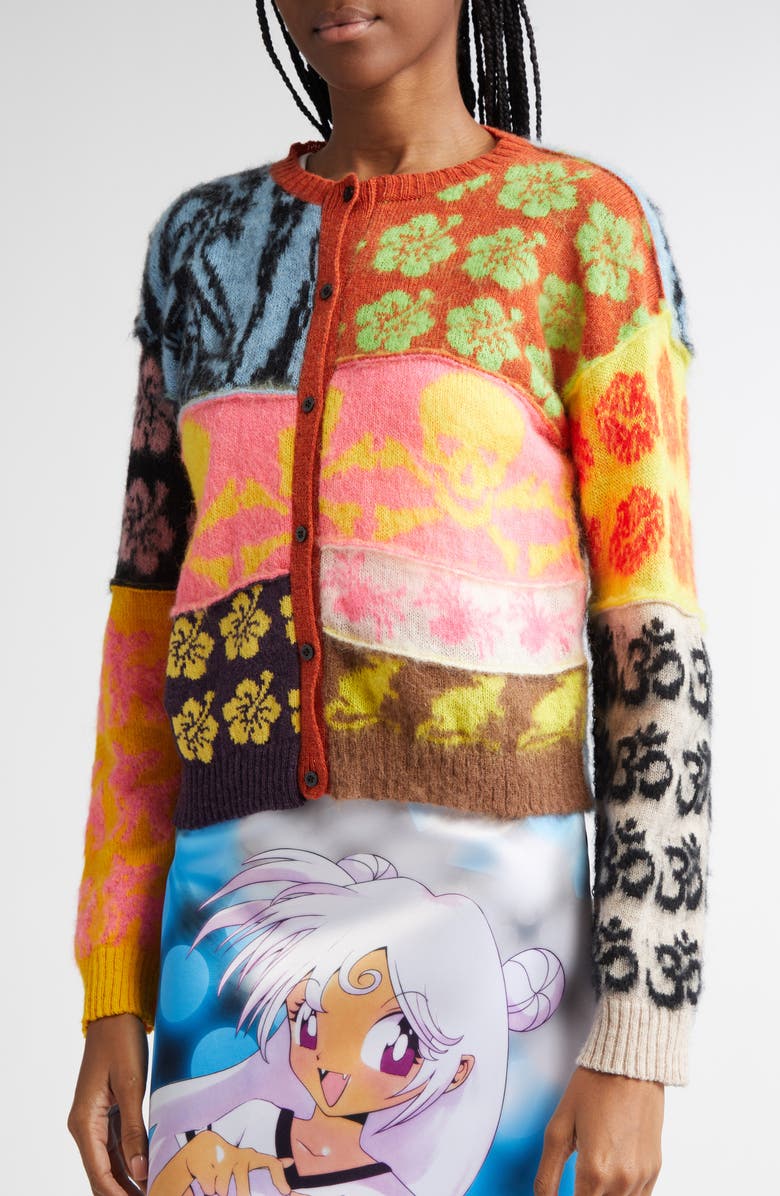 Ashley Williams Patchwork Cardigan, Alternate, color, 