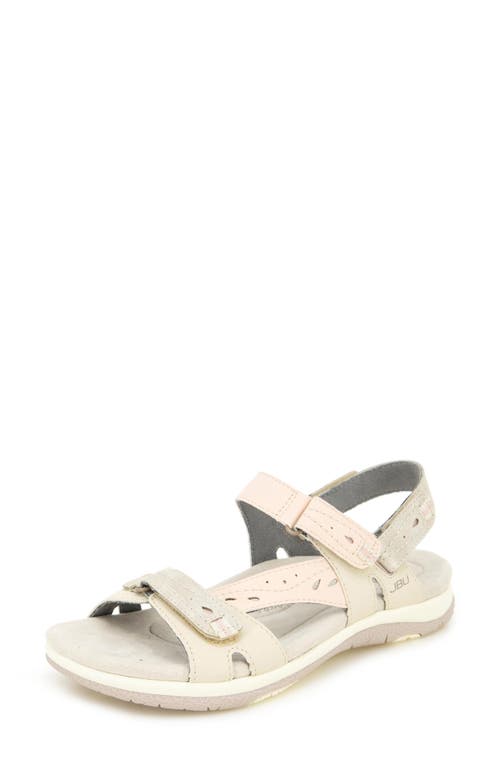 Jbu Stephie Strappy Sandal In Chalk/rose/metallic