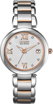 Citizen Women's Marne Diamond Dial Bracelet Watch, 33mm