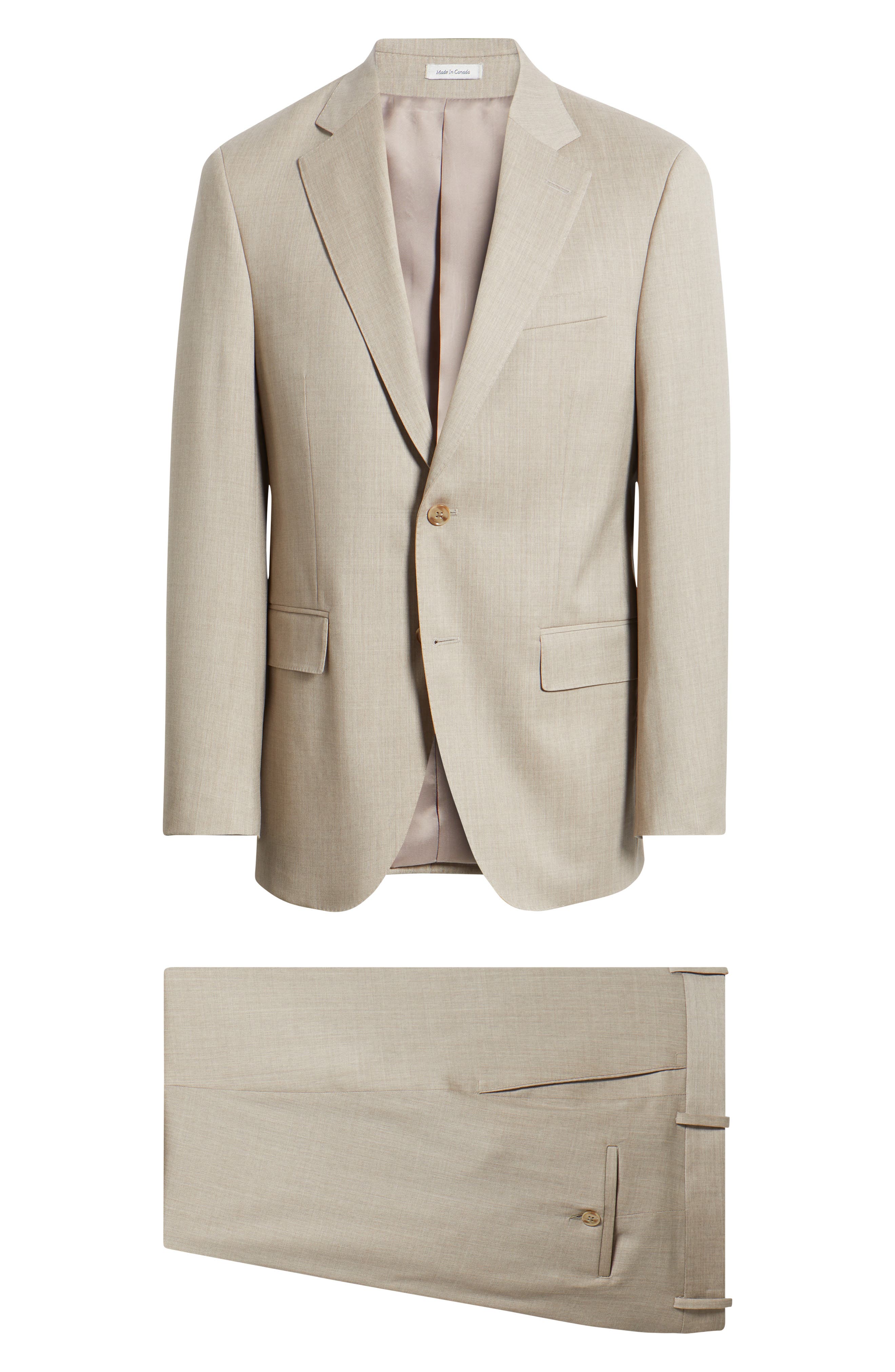 Peter Millar Flynn Classic Fit Tan Wool Suit — фото 8