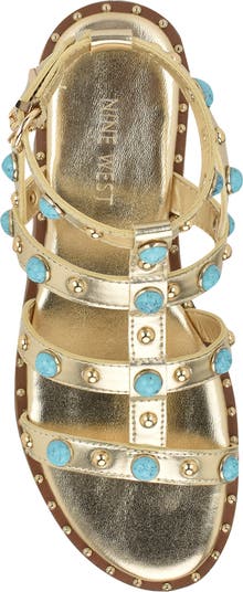 【NINE WEST】Mindela スタッズ グラディエーター サンダル Mindela Studded Gladiator Sandals – Nine West