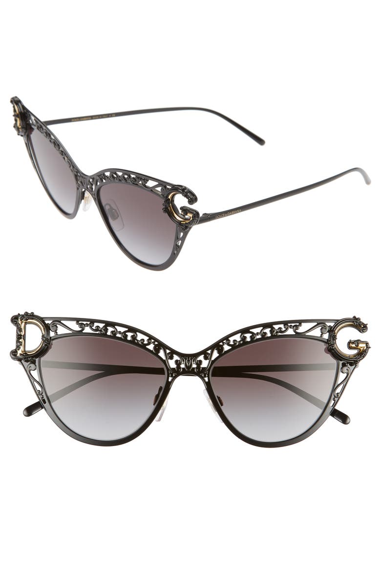 Dolce&Gabbana 54mm Cat Eye Sunglasses, Main, color, 