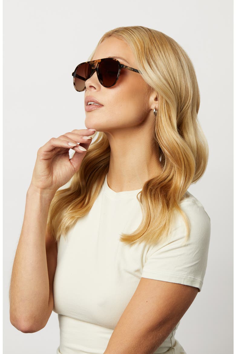 Tosca II 56mm Polarized Aviator Sunglasses, Alternate, color, ESPRESSO TORT / BROWN GRADIENT