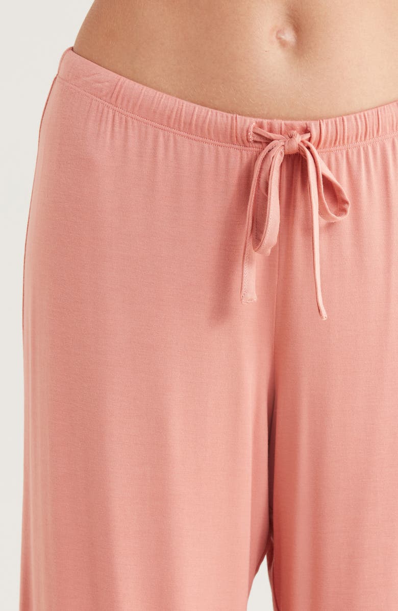 Nordstrom Moonlight Eco Crop Pajamas, Alternate, color, Pink Desert