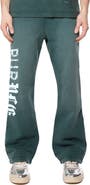 PURPLE BRAND Logo Fleece Flared Joggers