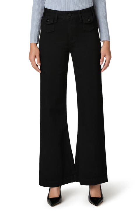 Leenah Patch Pocket High Waist Wide Leg Jeans
