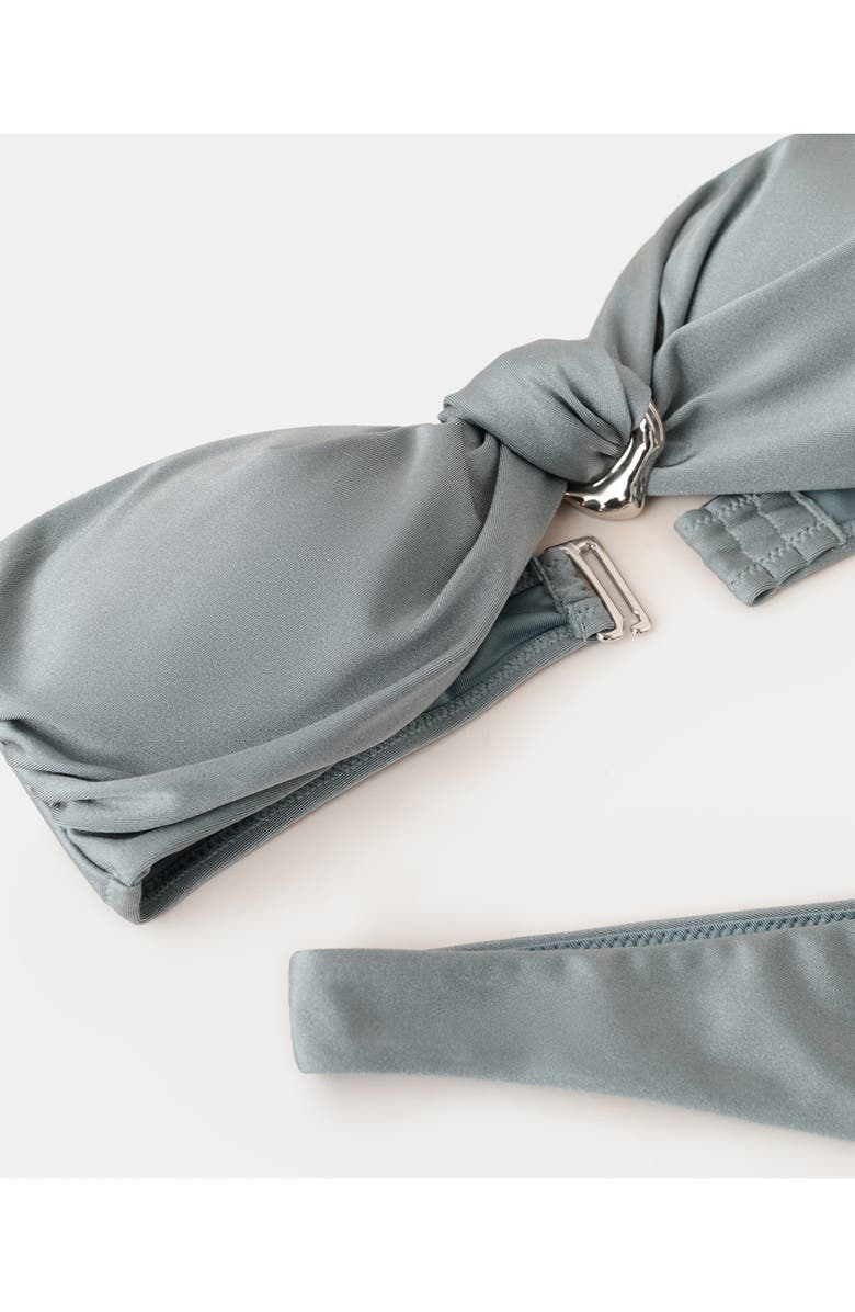 MANGO V-Cut Tanga Bikini Bottoms, Alternate, color, Grey