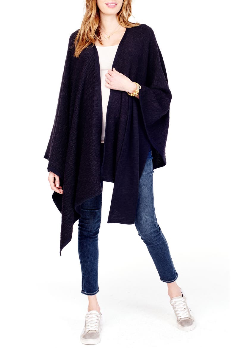 Ingrid & Isabel® 'Cozy' Maternity & Nursing Wrap, Main, color, JET BLACK