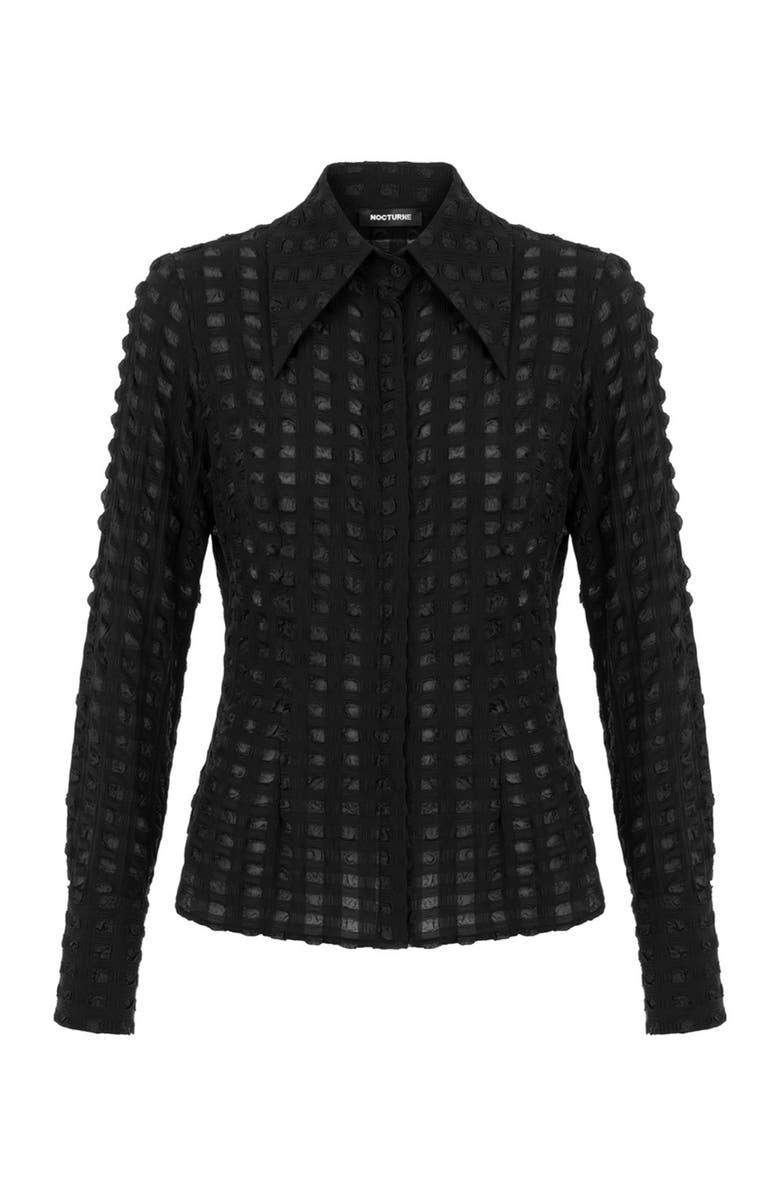 Nocturne Women's Textured Pointed Collar Shirt, Alternate, color, 