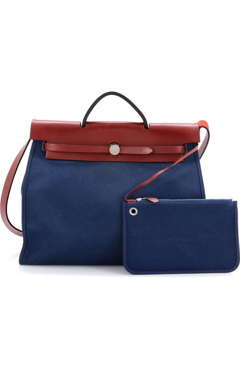 Pre-Owned Hermes Herbag Zip Leather and Toile 39, Alternate, color,
